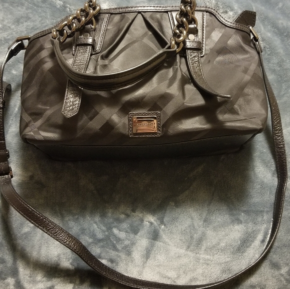 Authentic Burberry Nylon & Gunmetal Crossbody - Picture 3 of 4